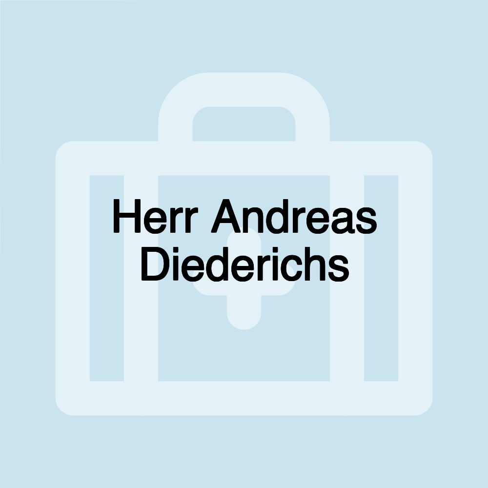 Herr Andreas Diederichs