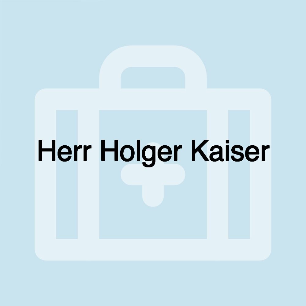 Herr Holger Kaiser