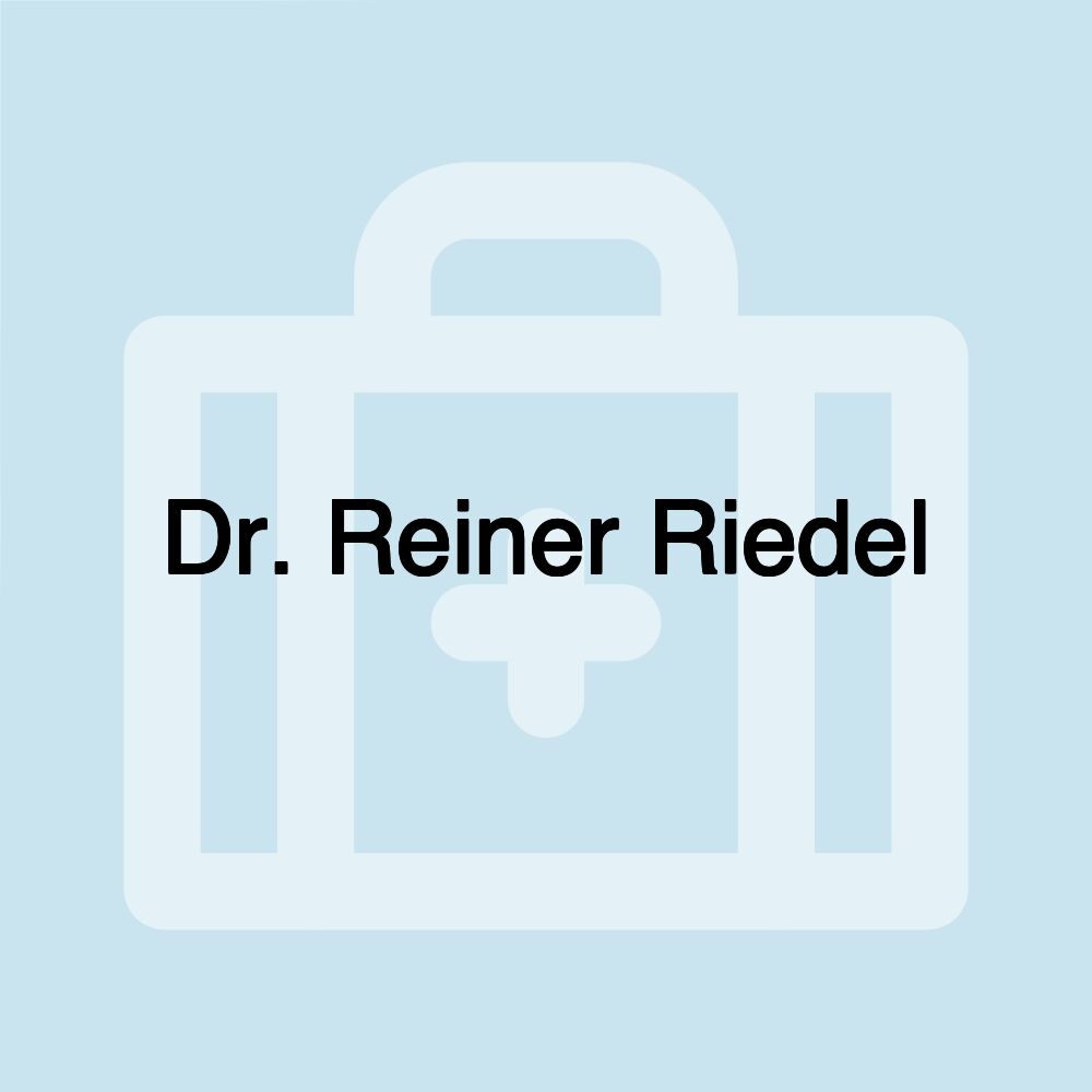 Dr. Reiner Riedel