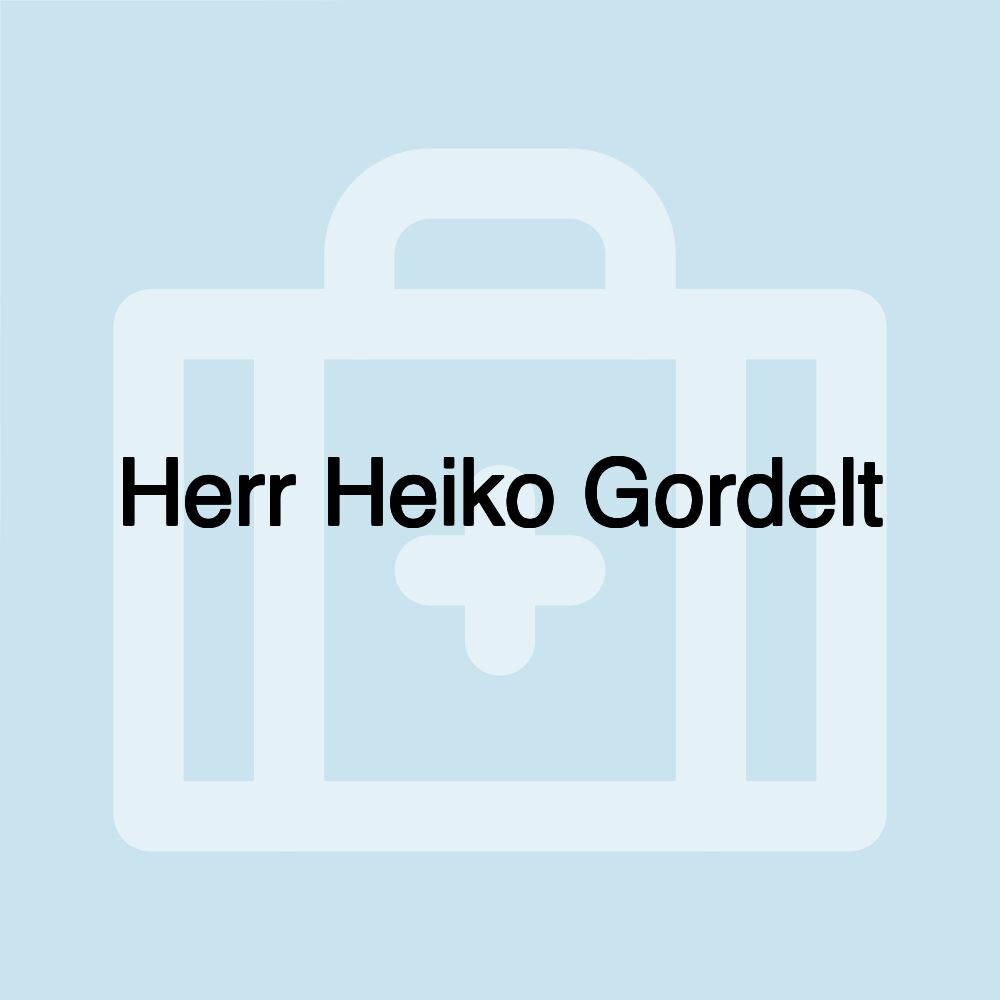 Herr Heiko Gordelt