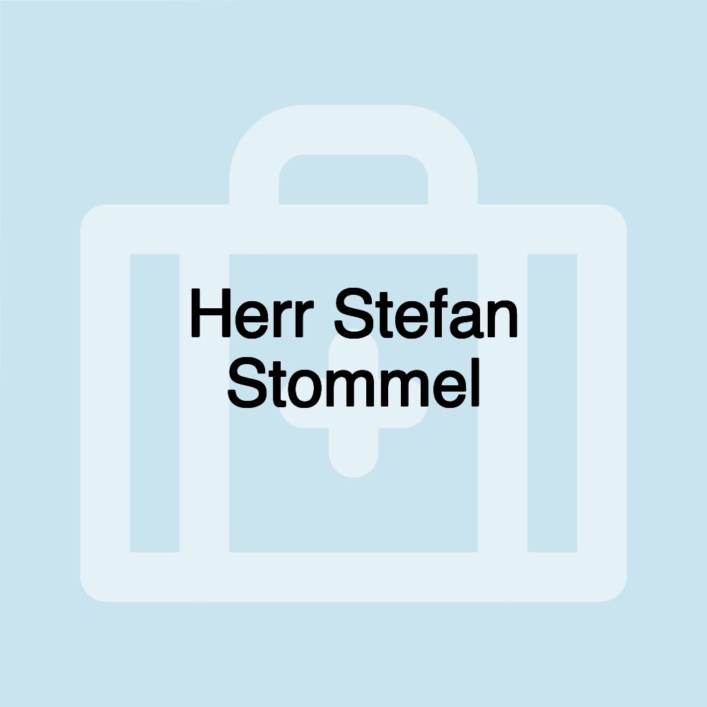 Herr Stefan Stommel