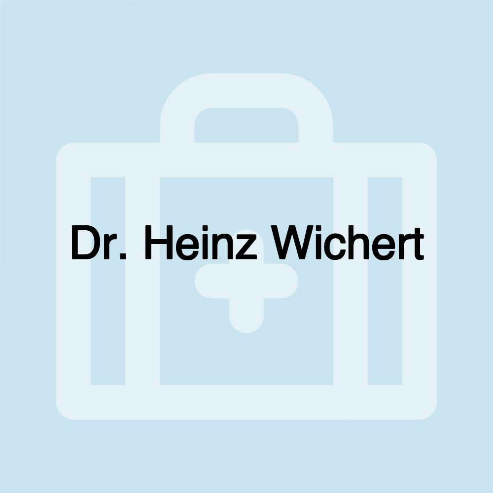 Dr. Heinz Wichert