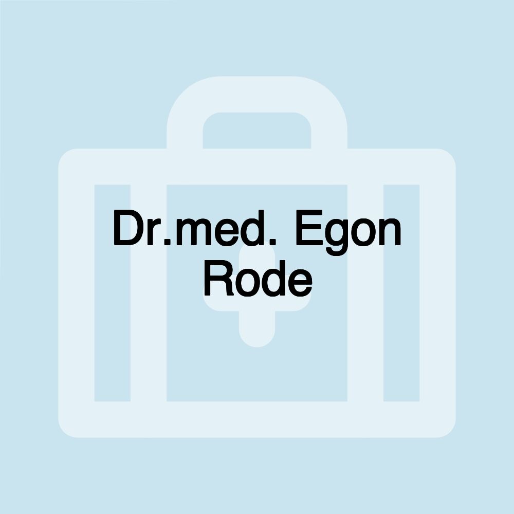 Dr.med. Egon Rode