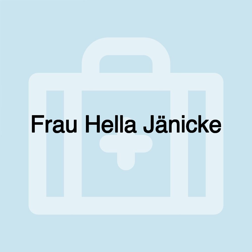 Frau Hella Jänicke