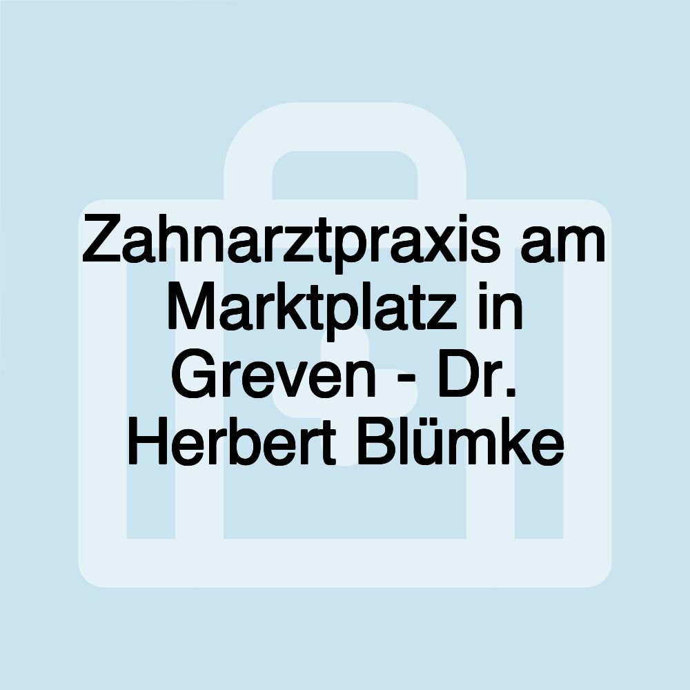 Zahnarztpraxis am Marktplatz in Greven - Dr. Herbert Blümke