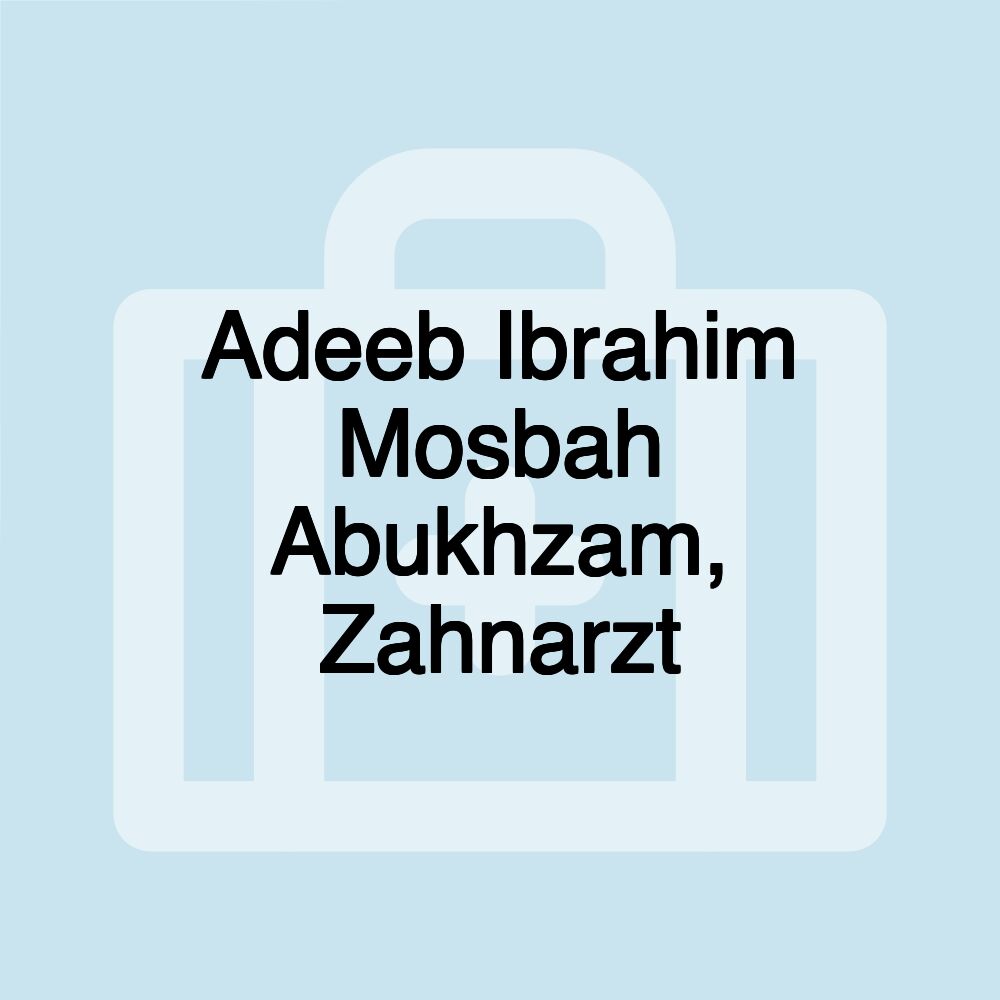 Adeeb Ibrahim Mosbah Abukhzam, Zahnarzt