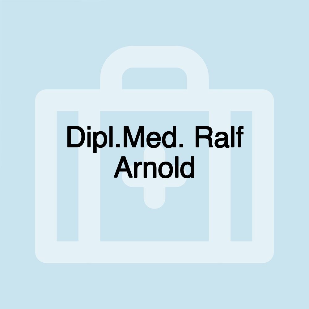 Dipl.Med. Ralf Arnold