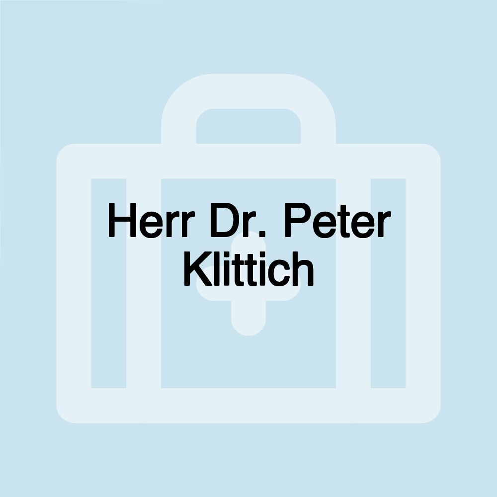 Herr Dr. Peter Klittich