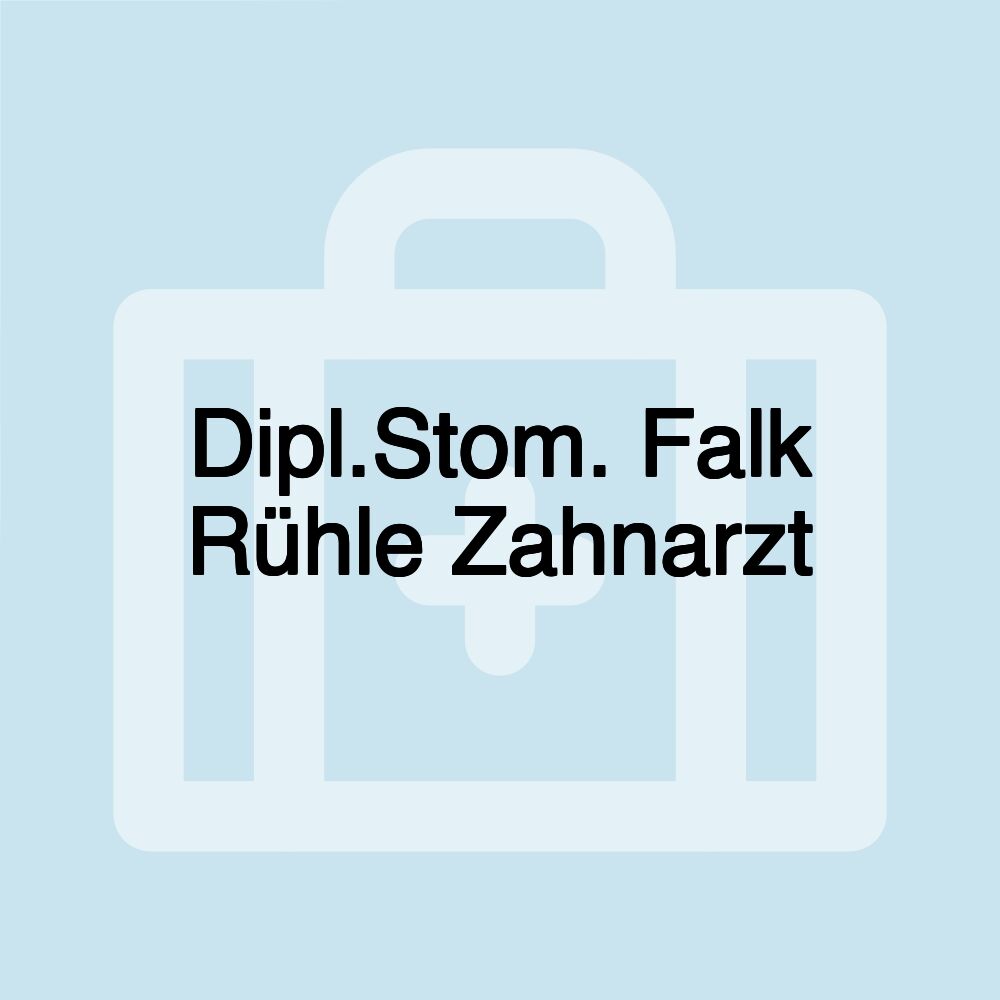 Dipl.Stom. Falk Rühle Zahnarzt