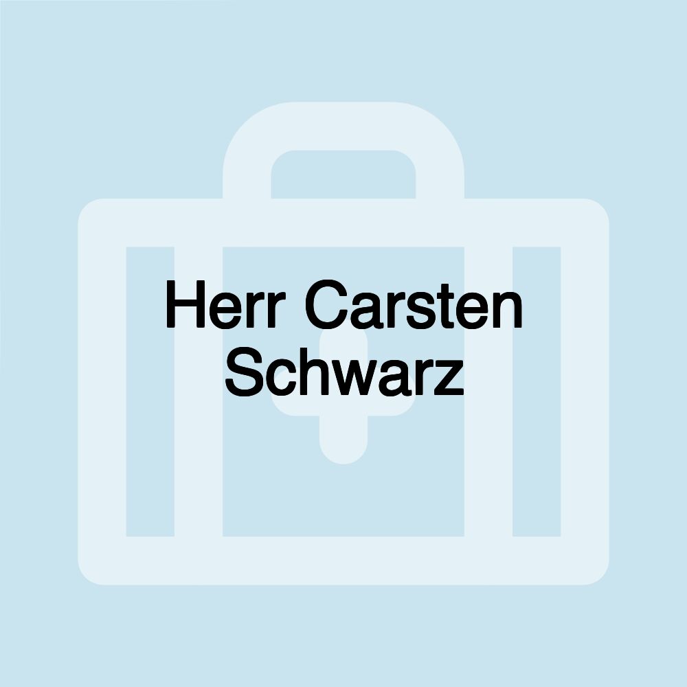 Herr Carsten Schwarz