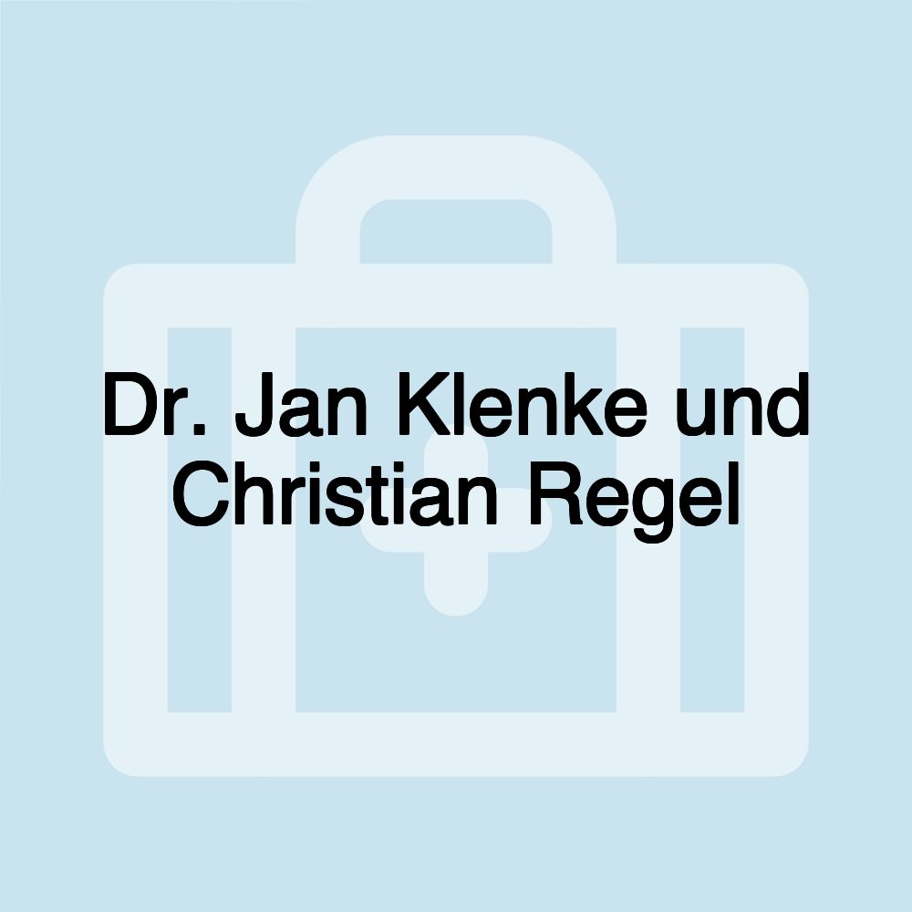 Dr. Jan Klenke und Christian Regel