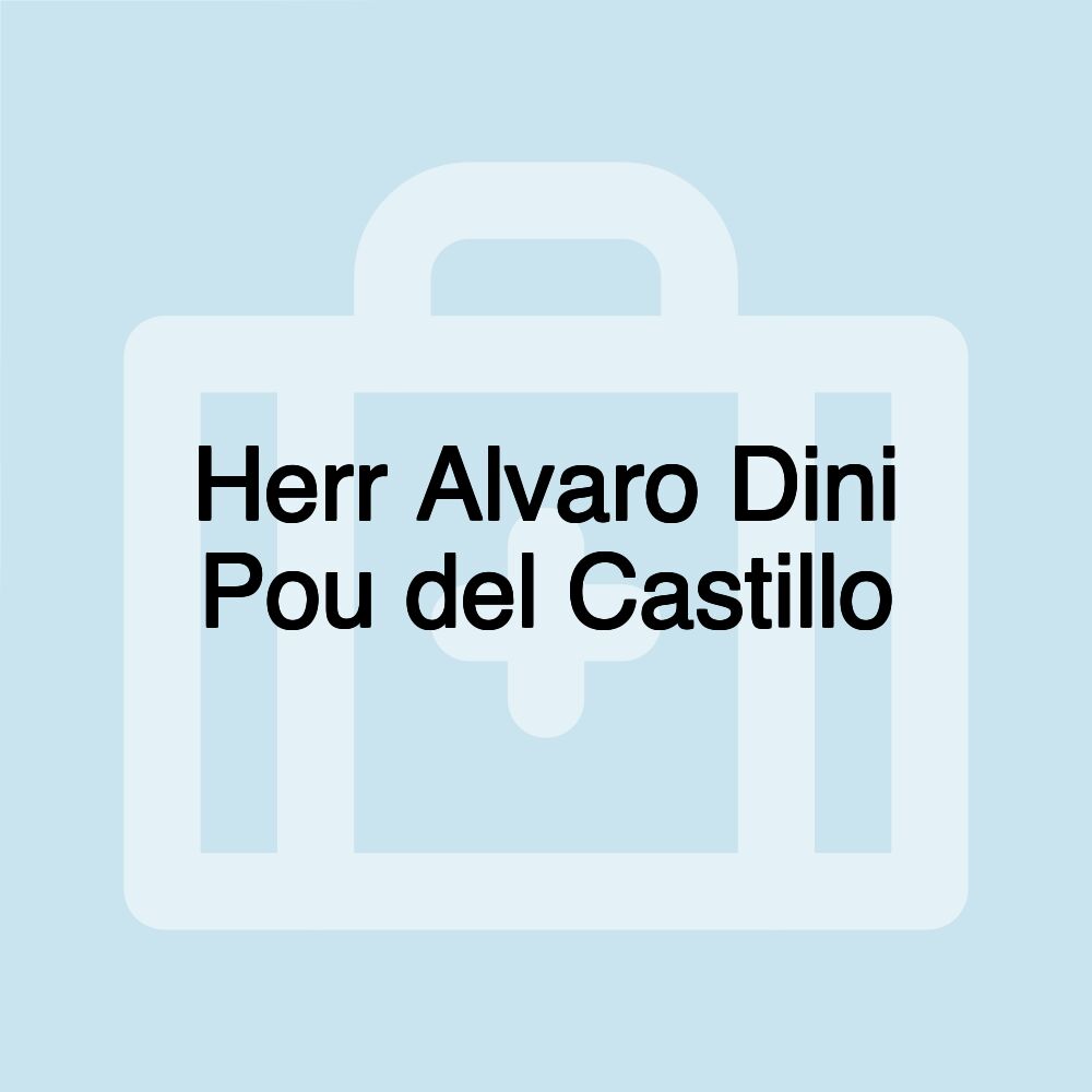 Herr Alvaro Dini Pou del Castillo