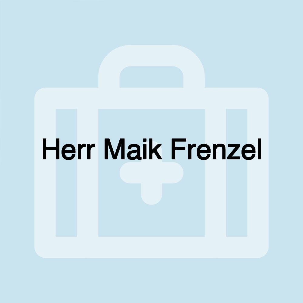 Herr Maik Frenzel