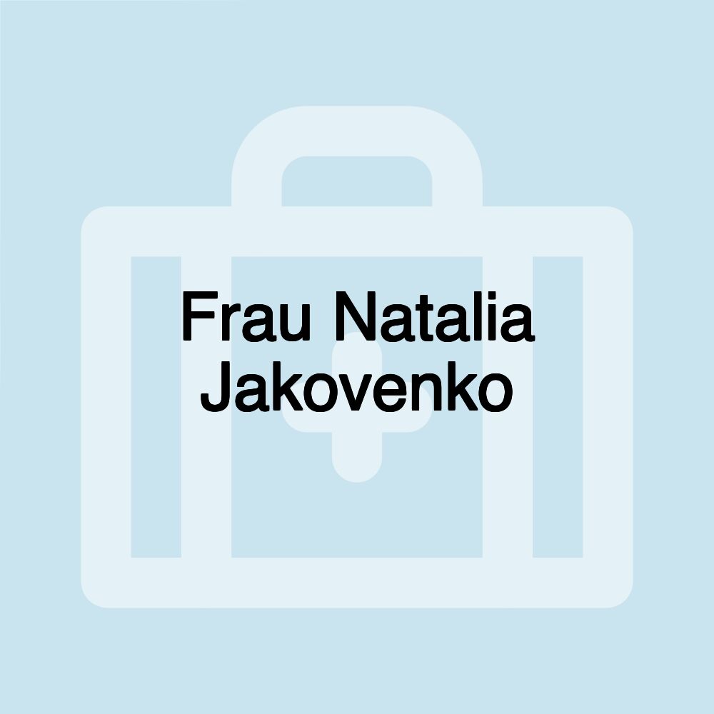 Frau Natalia Jakovenko