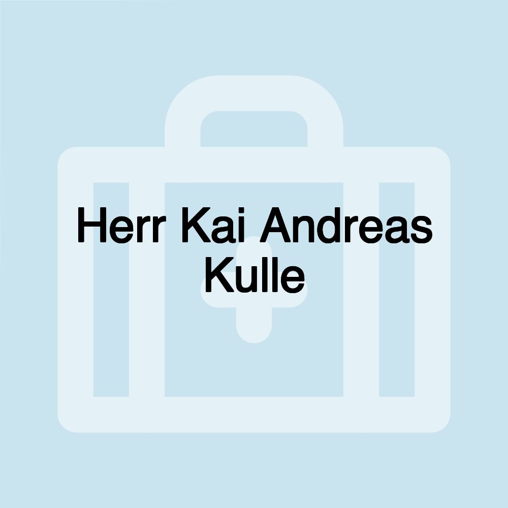 Herr Kai Andreas Kulle