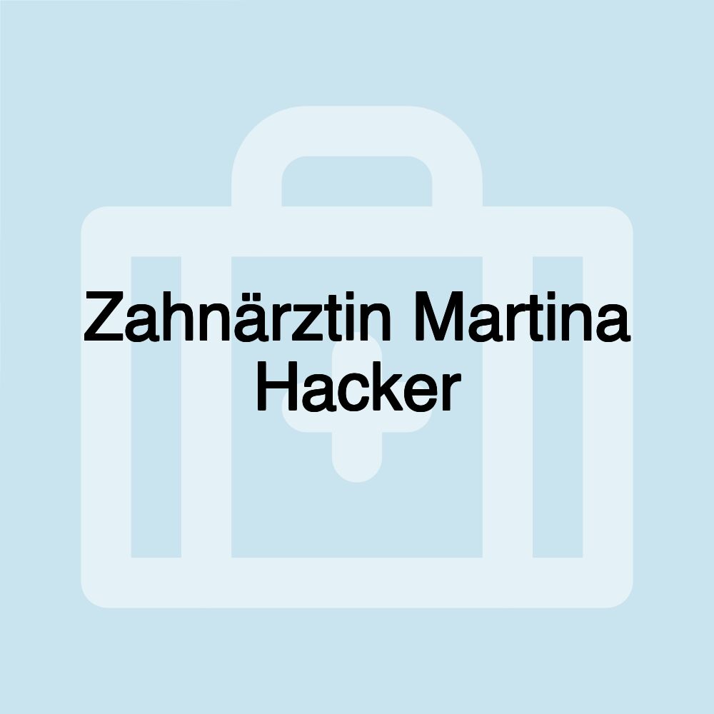 Zahnärztin Martina Hacker