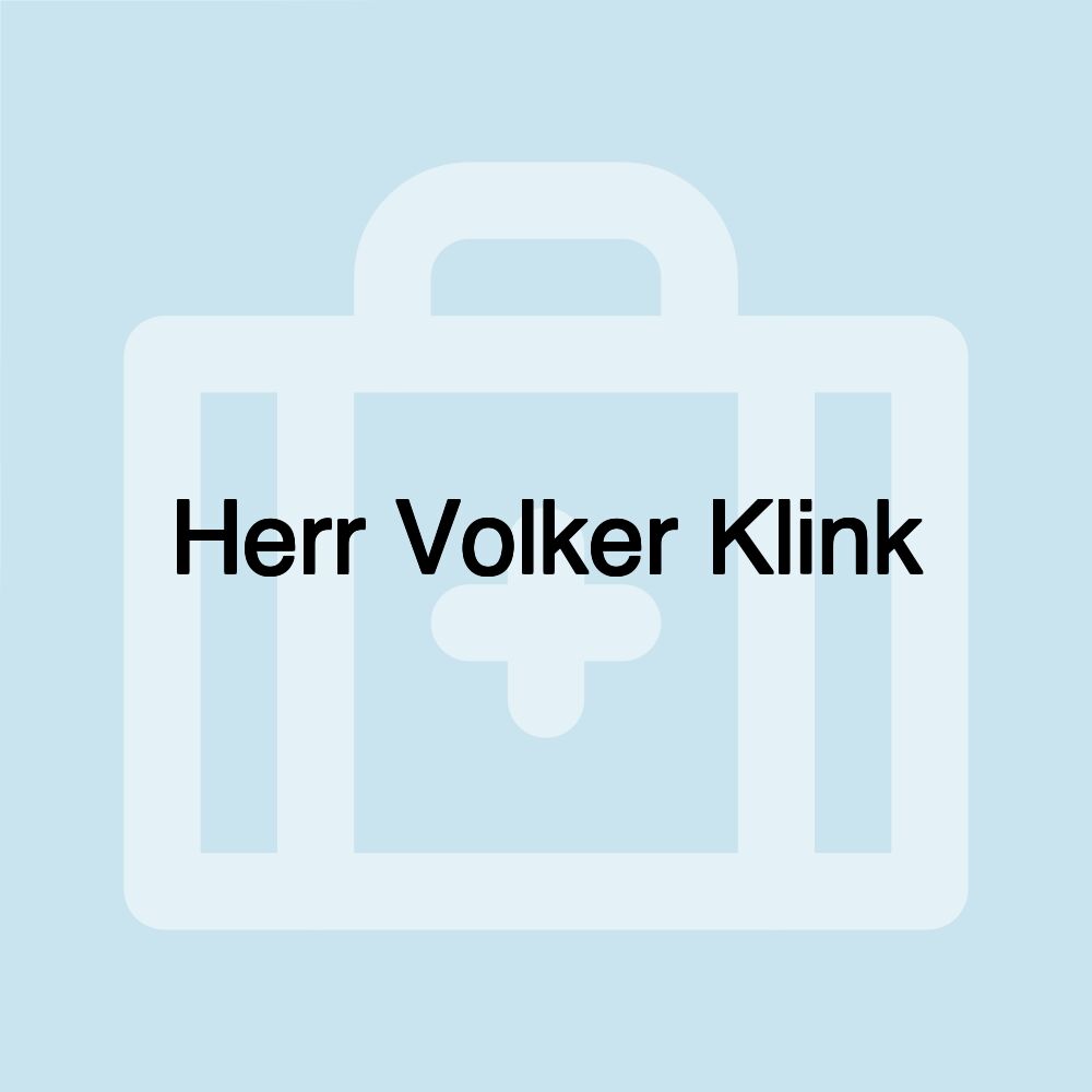 Herr Volker Klink