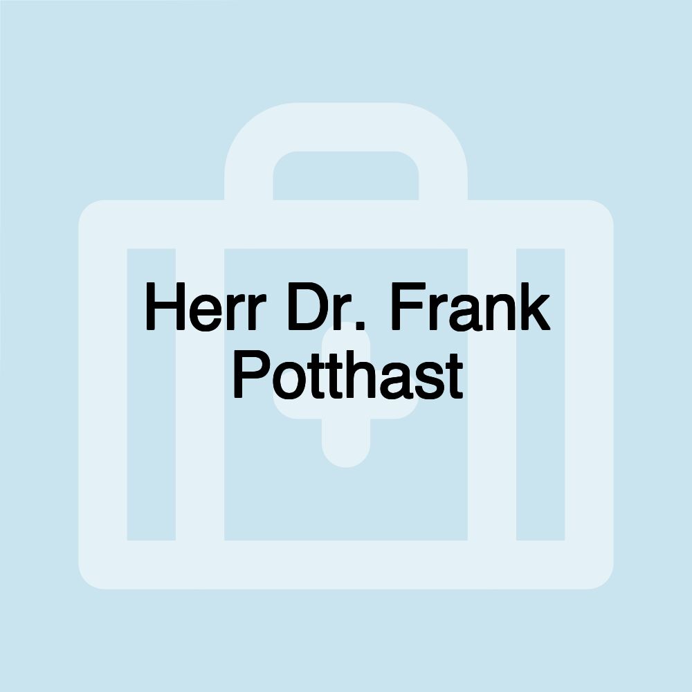 Herr Dr. Frank Potthast