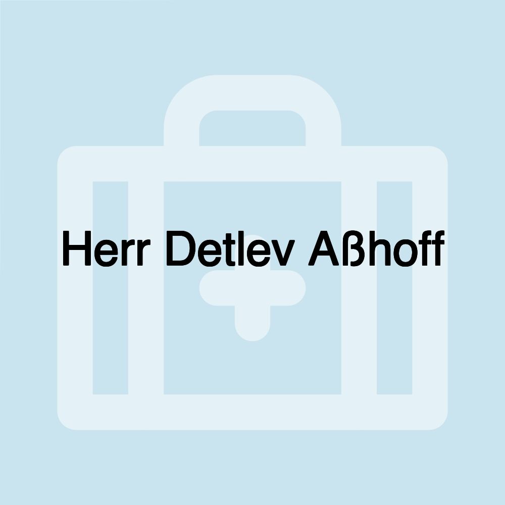 Herr Detlev Aßhoff