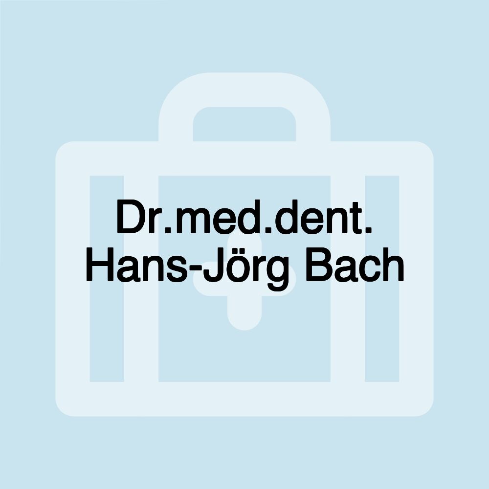 Dr.med.dent. Hans-Jörg Bach