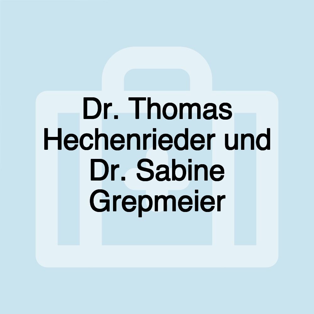 Dr. Thomas Hechenrieder und Dr. Sabine Grepmeier