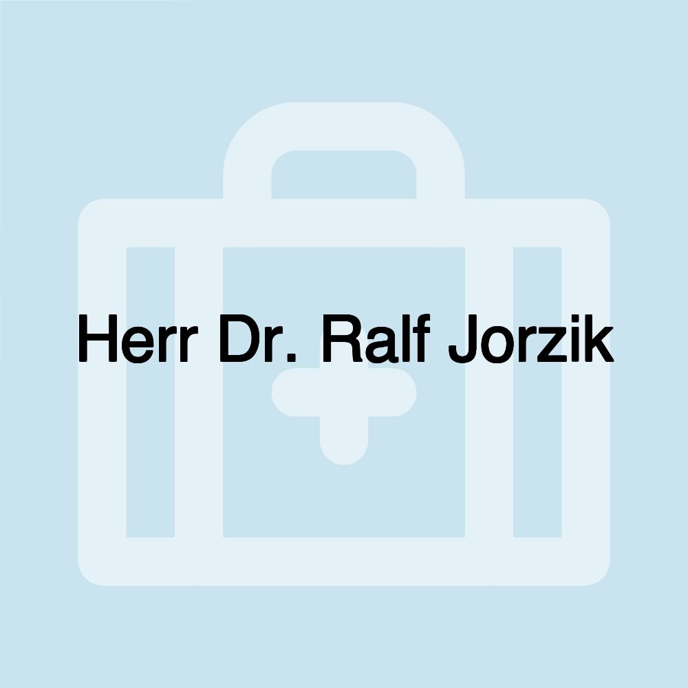 Herr Dr. Ralf Jorzik