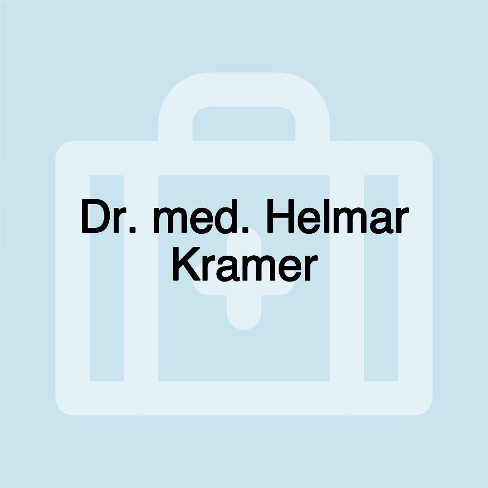 Dr. med. Helmar Kramer