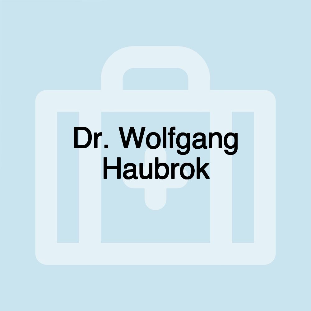 Dr. Wolfgang Haubrok