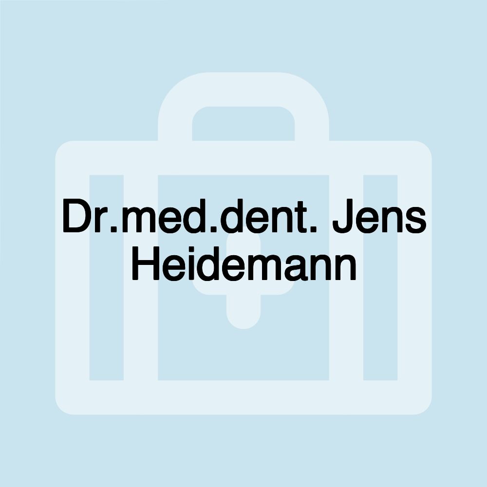 Dr.med.dent. Jens Heidemann