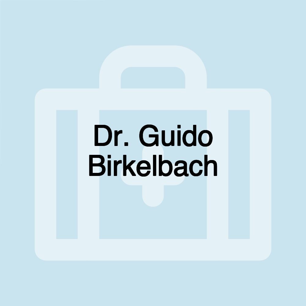 Dr. Guido Birkelbach