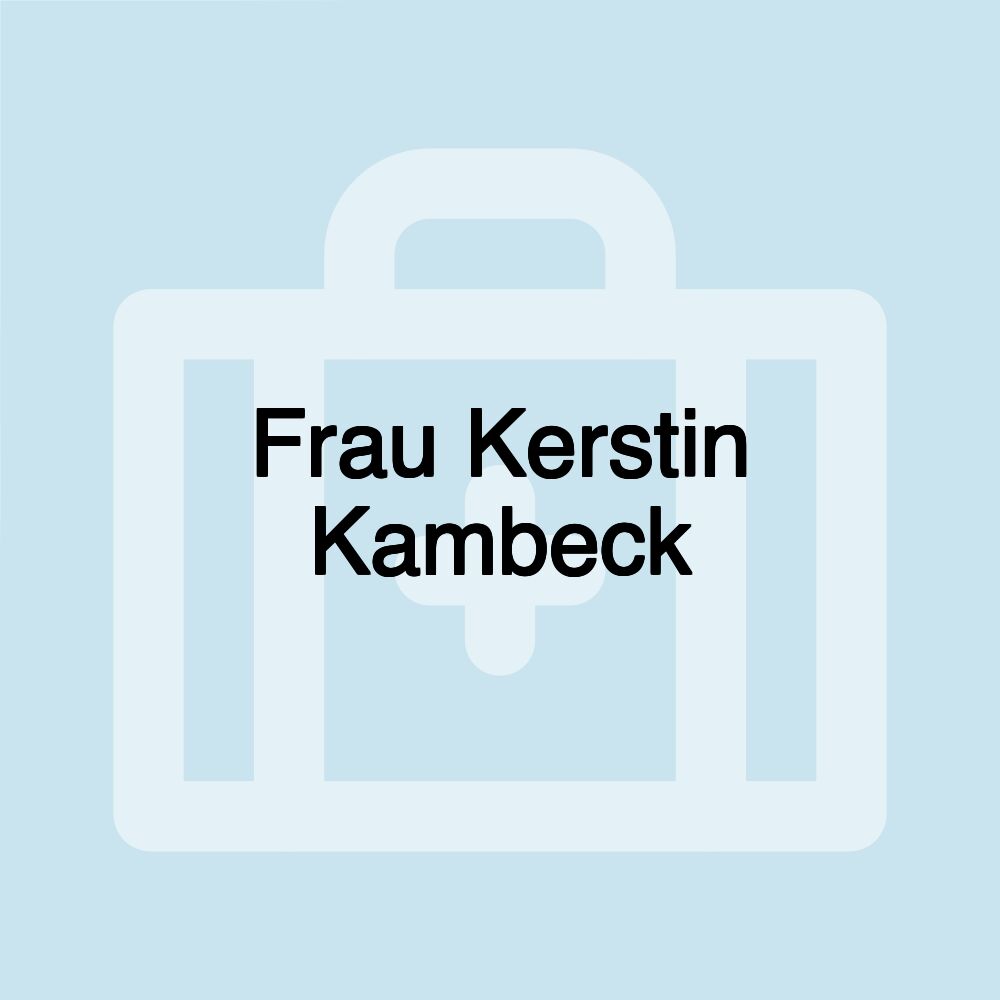 Frau Kerstin Kambeck