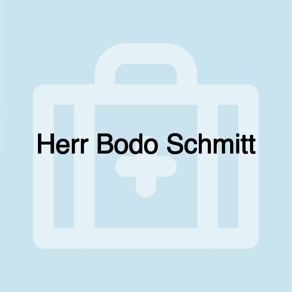 Herr Bodo Schmitt