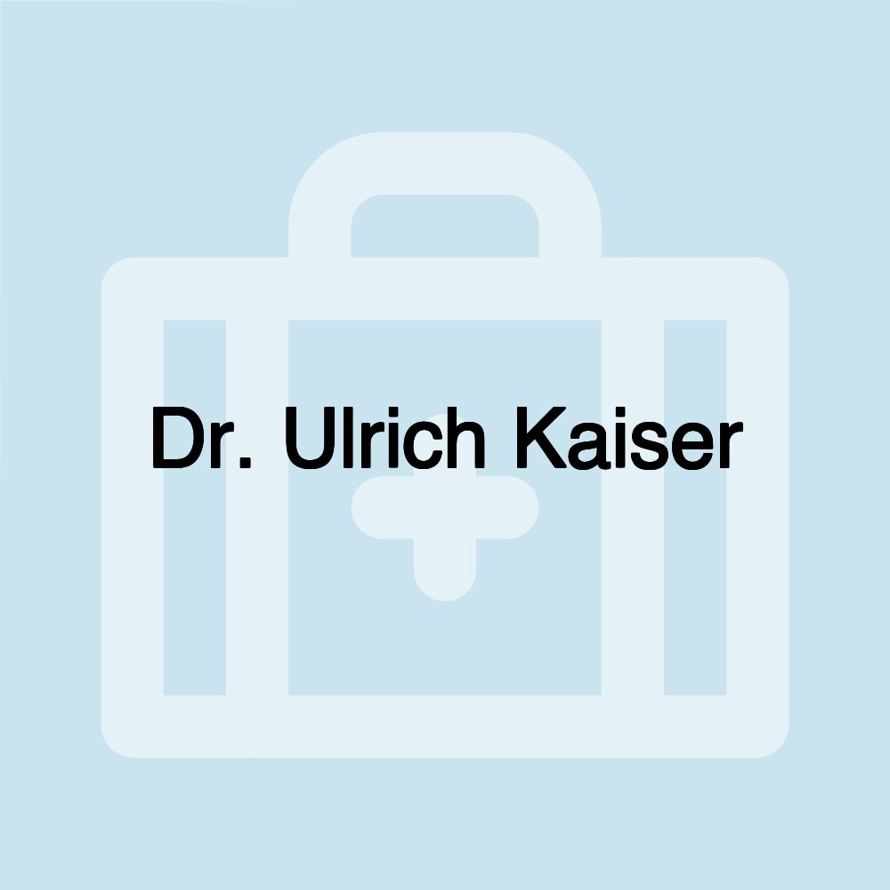 Dr. Ulrich Kaiser