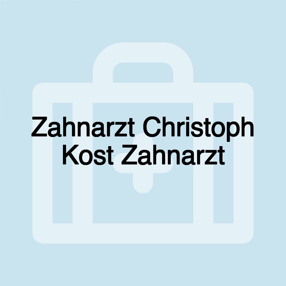 Zahnarzt Christoph Kost Zahnarzt