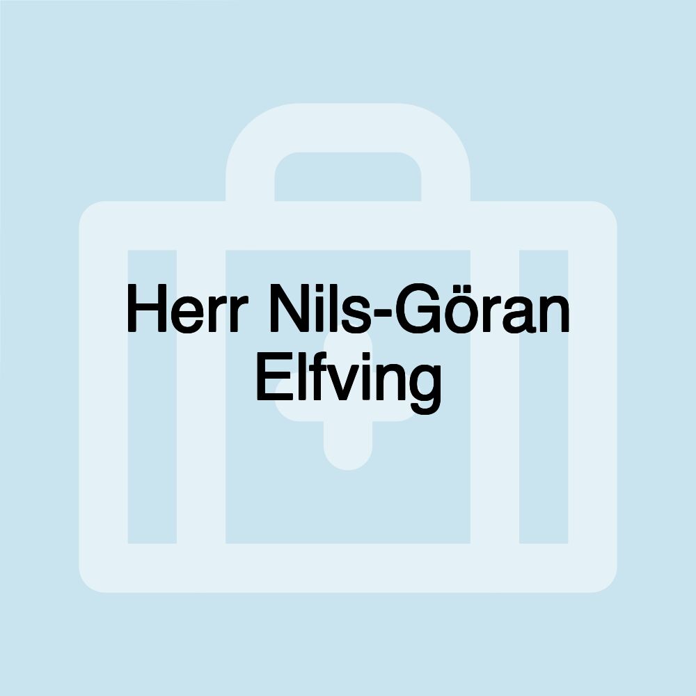 Herr Nils-Göran Elfving