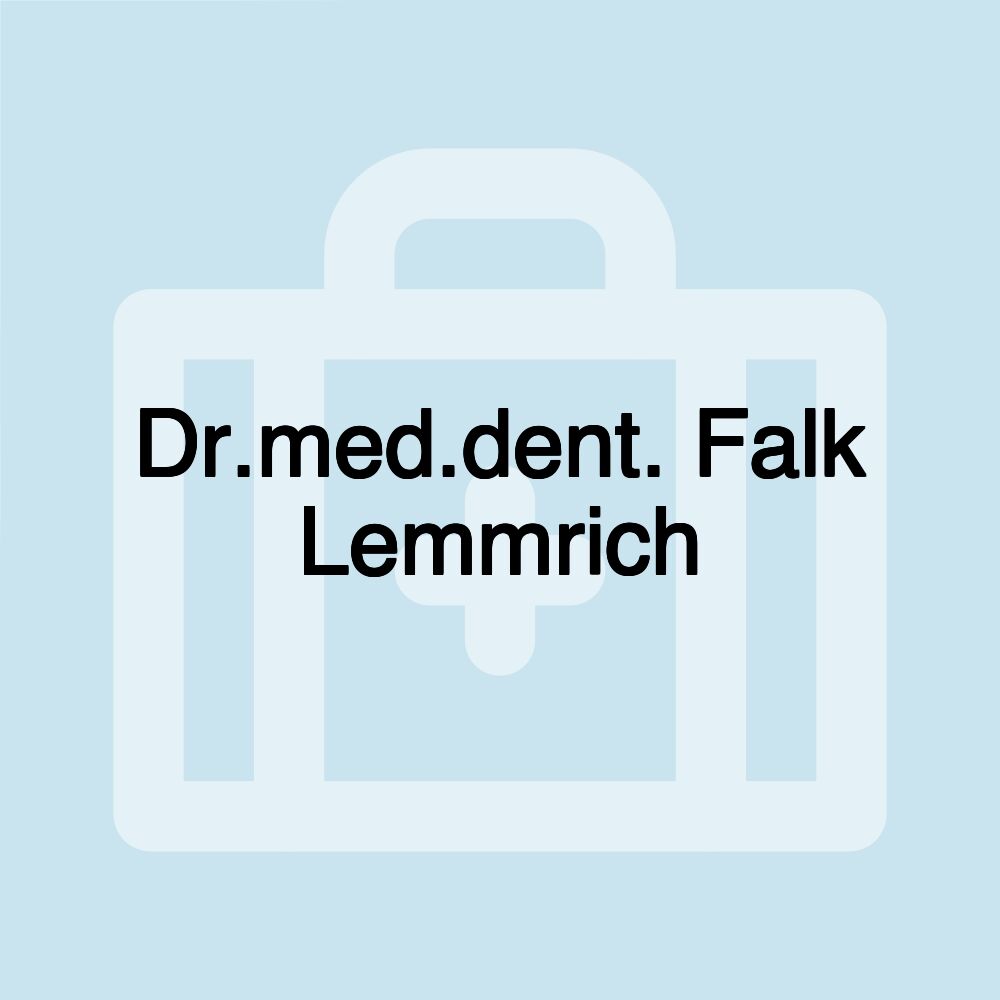 Dr.med.dent. Falk Lemmrich