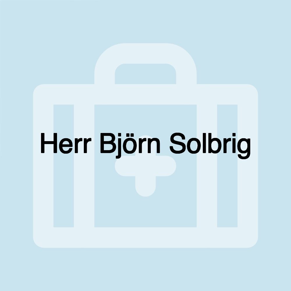 Herr Björn Solbrig