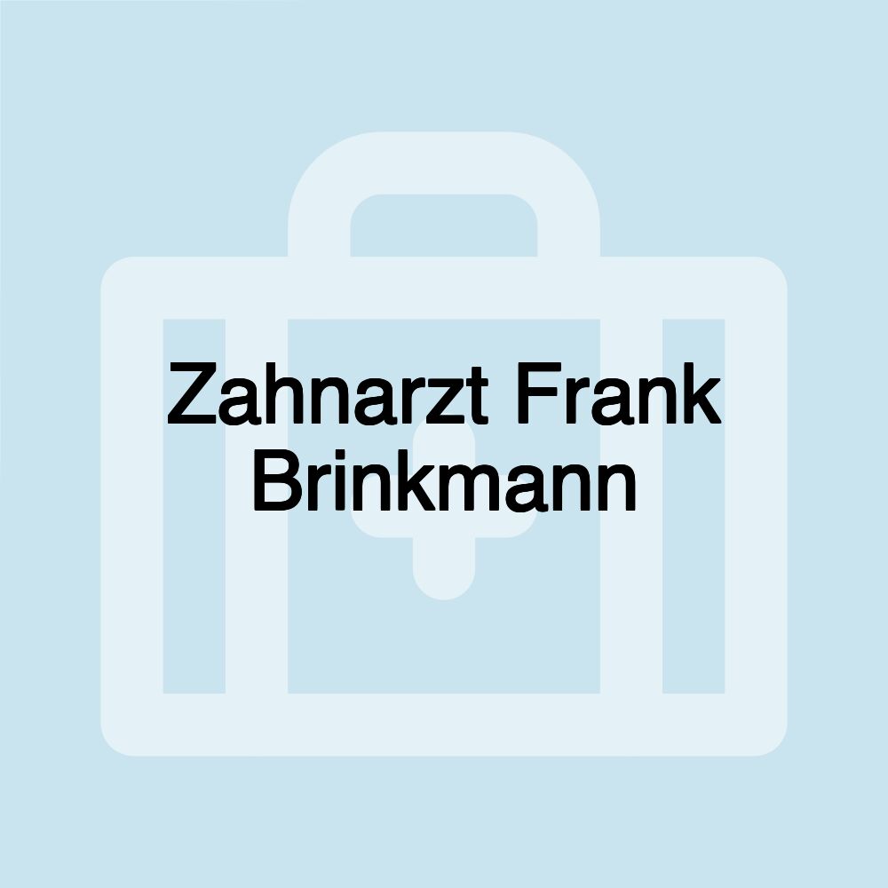 Zahnarzt Frank Brinkmann