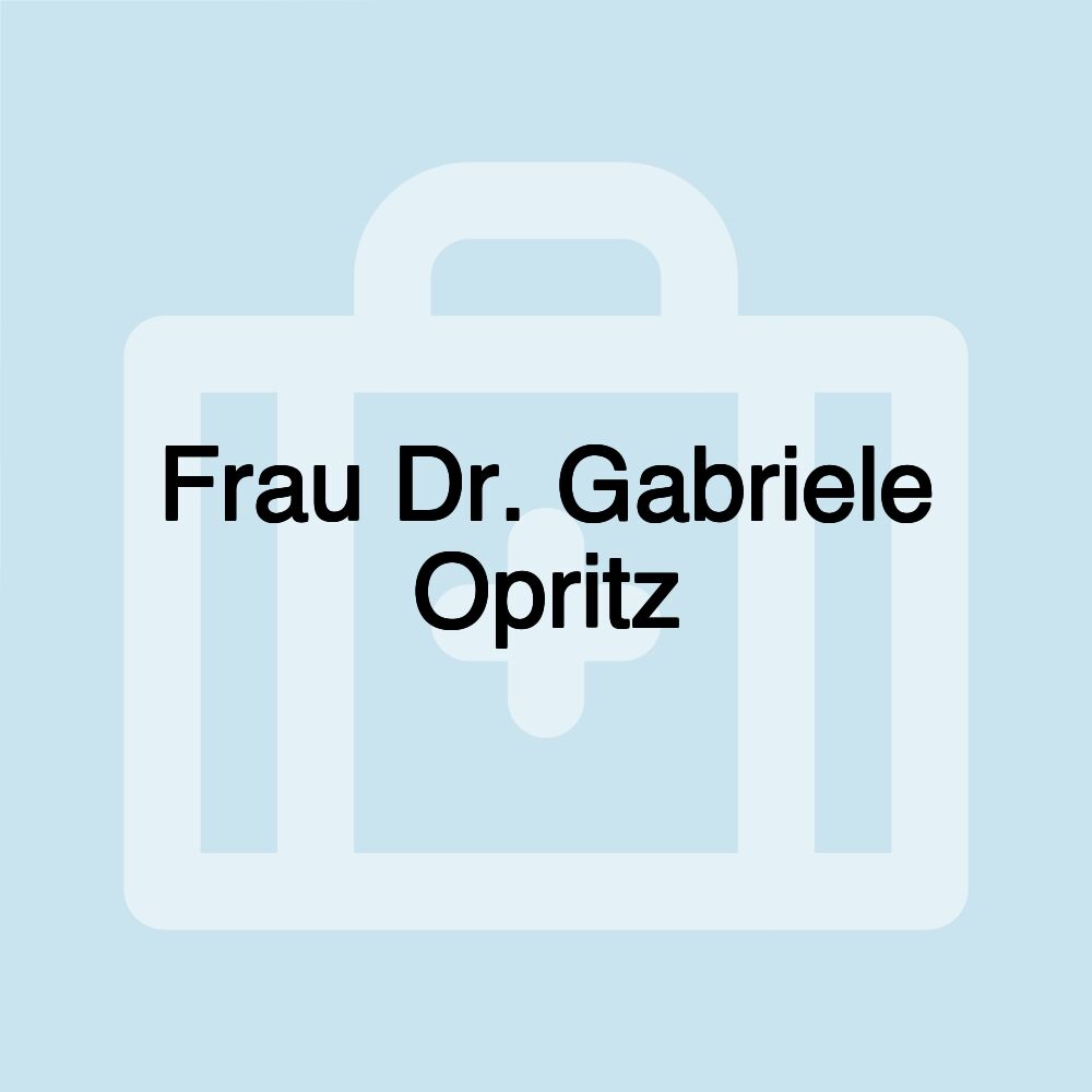 Frau Dr. Gabriele Opritz