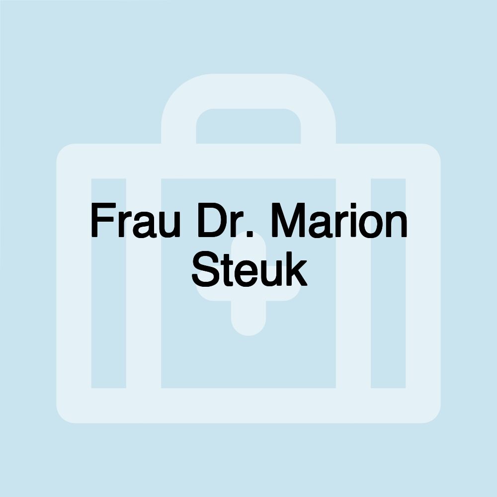 Frau Dr. Marion Steuk