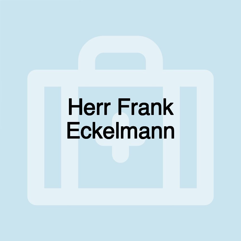 Herr Frank Eckelmann