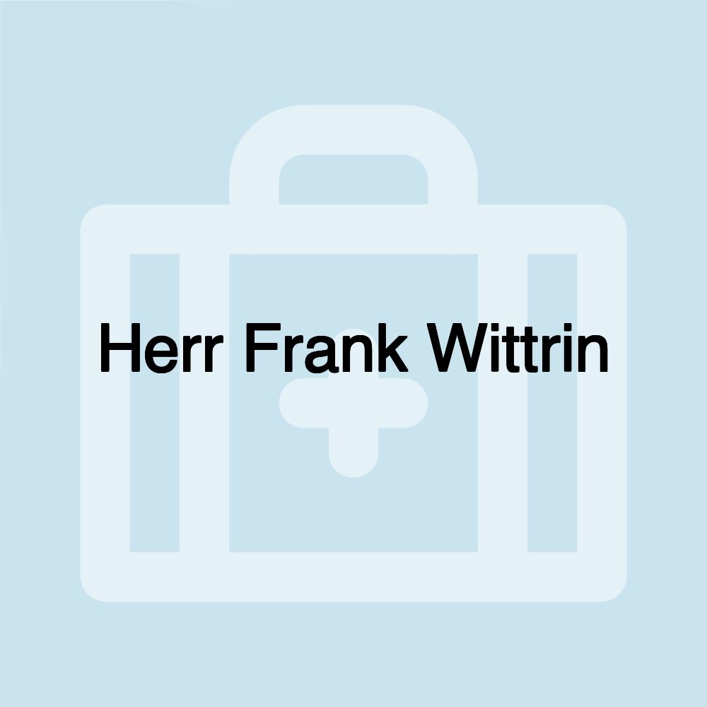 Herr Frank Wittrin