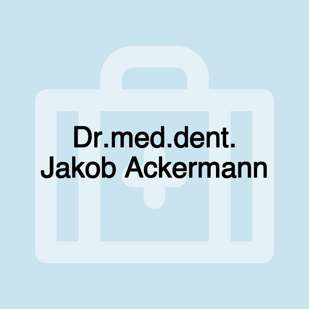 Dr.med.dent. Jakob Ackermann