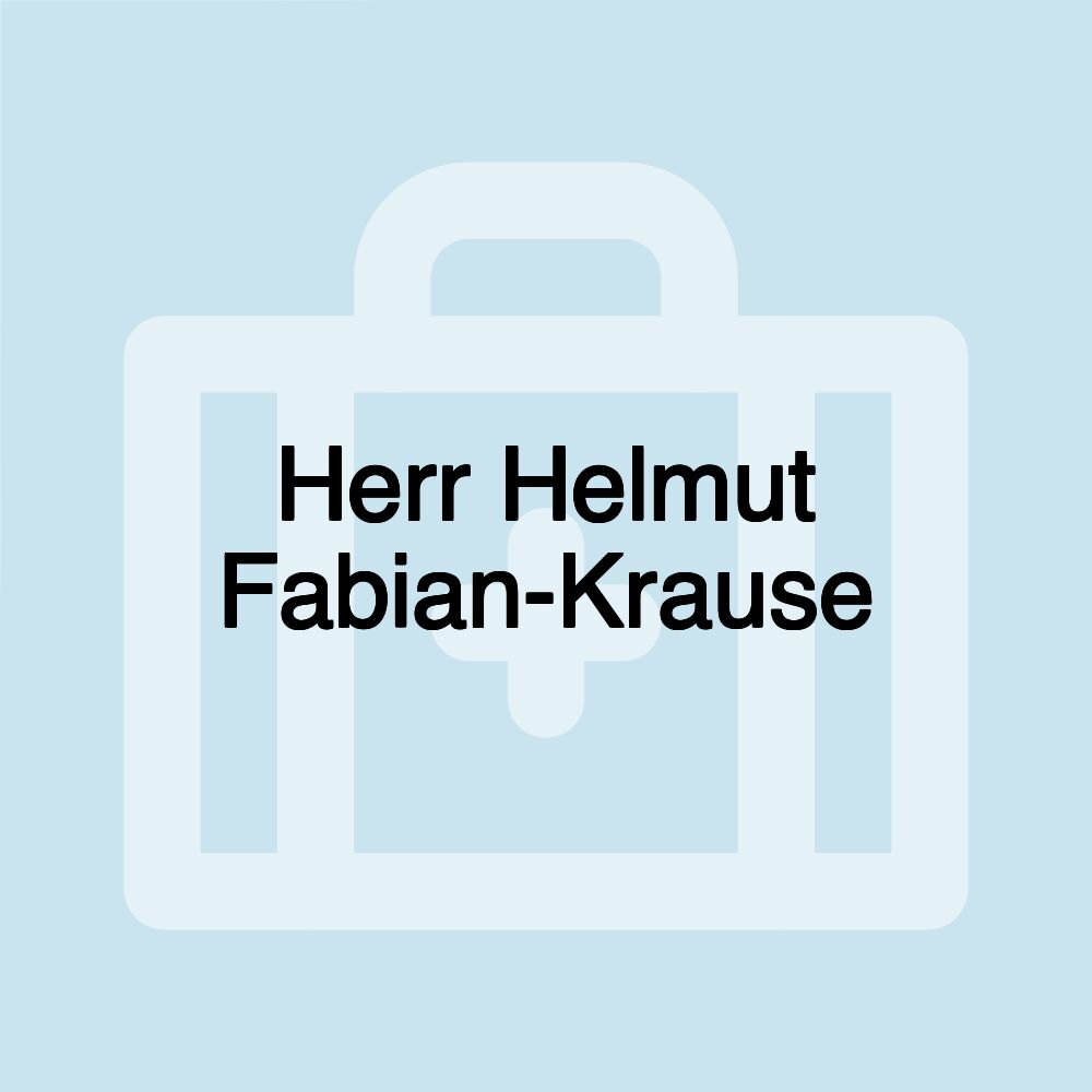 Herr Helmut Fabian-Krause