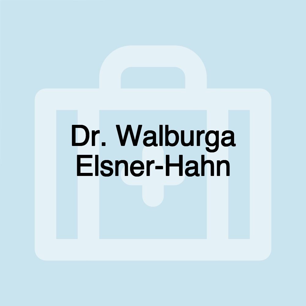 Dr. Walburga Elsner-Hahn