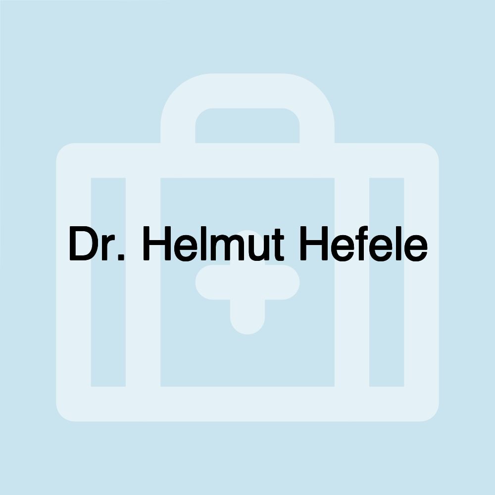 Dr. Helmut Hefele