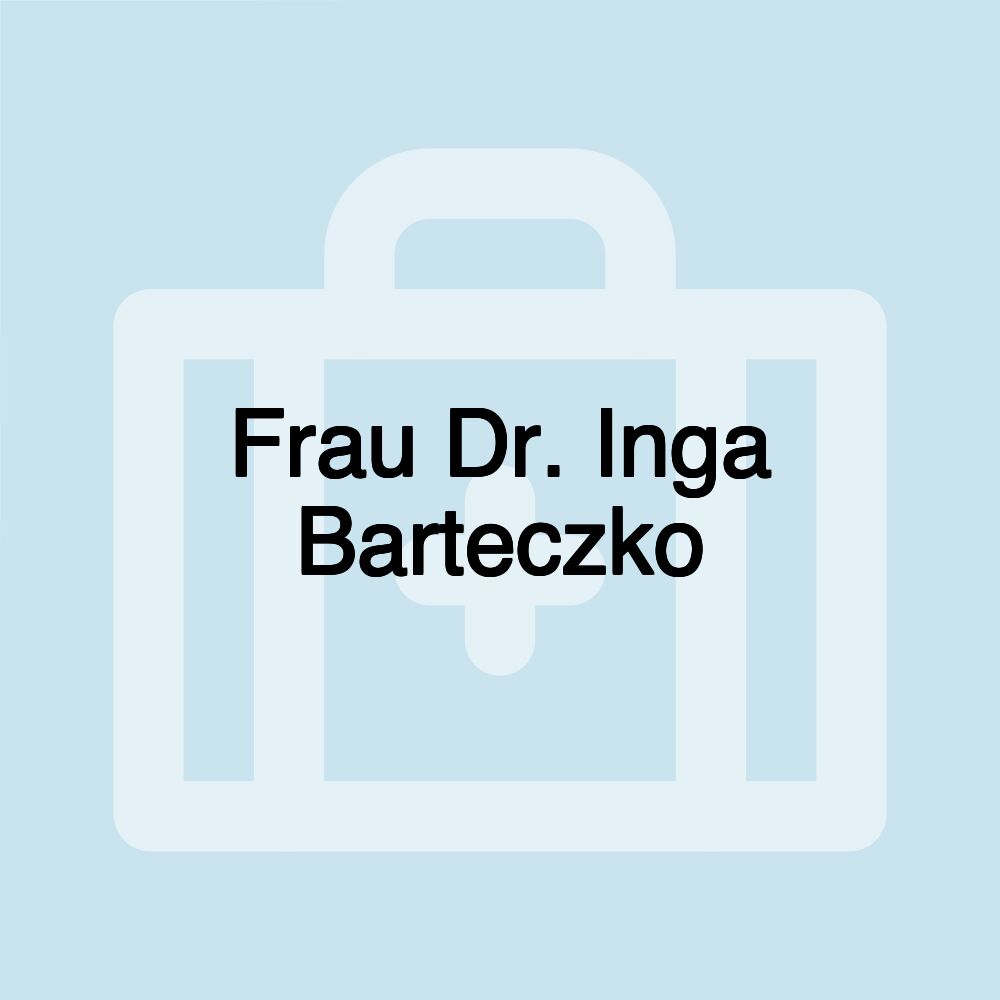 Frau Dr. Inga Barteczko