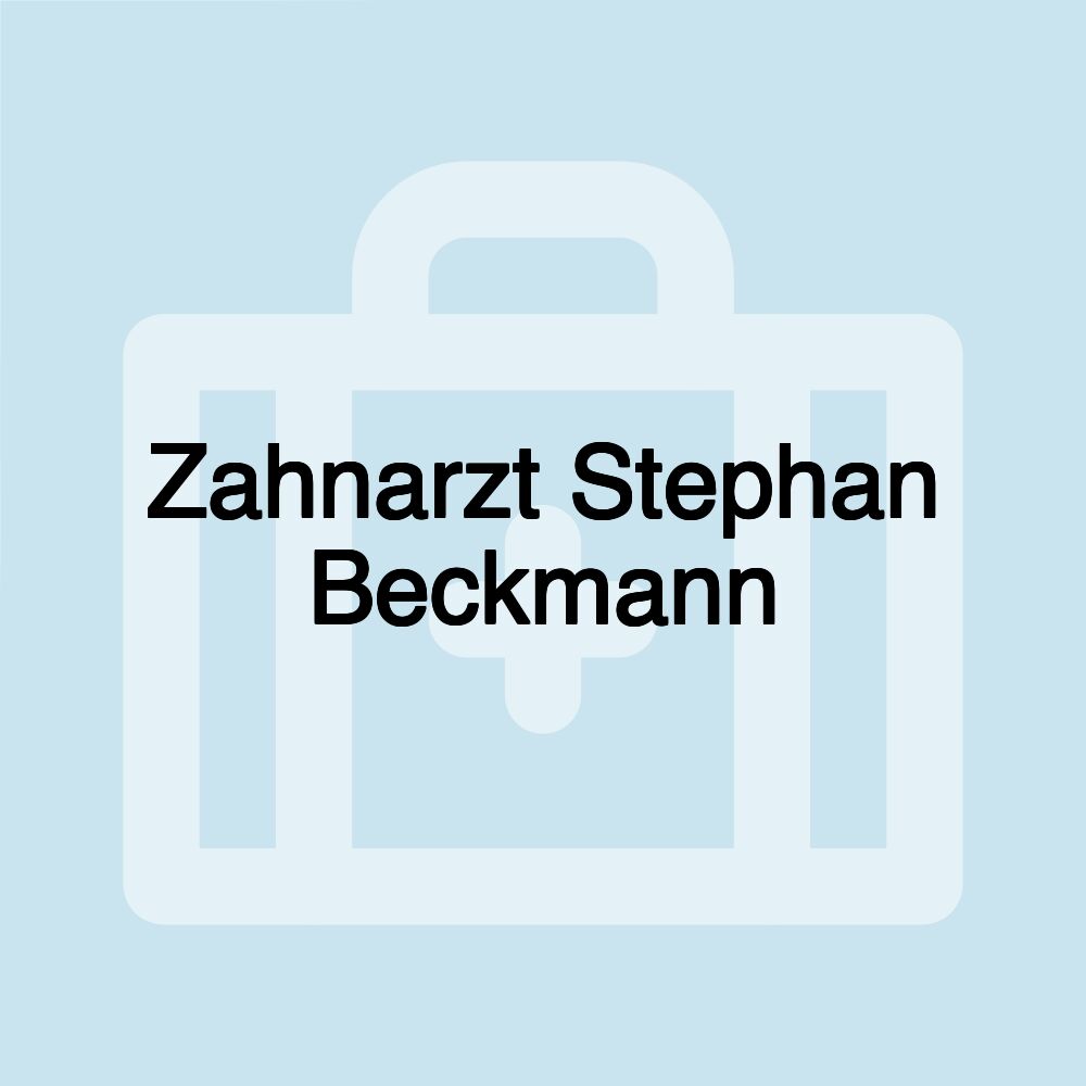 Zahnarzt Stephan Beckmann