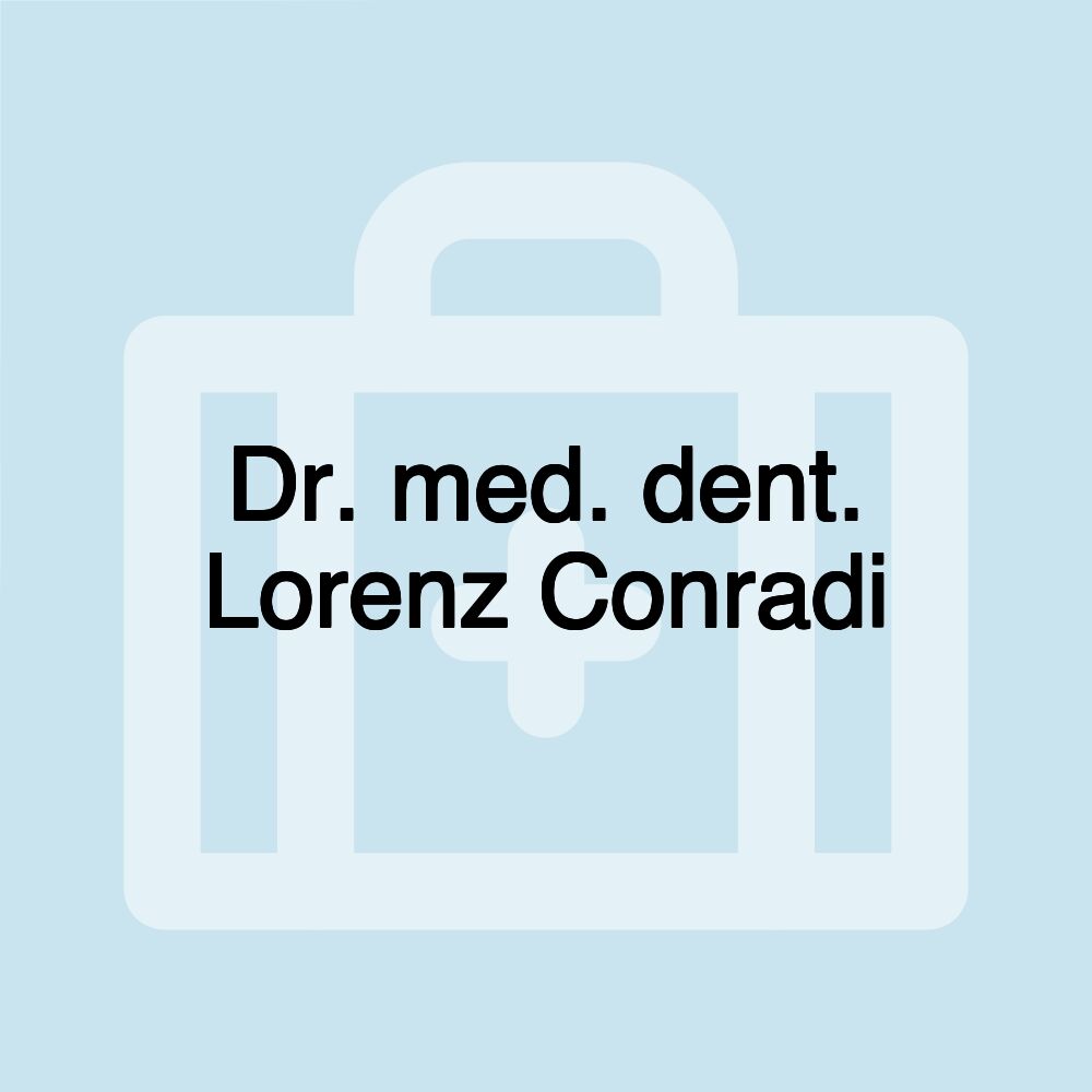 Dr. med. dent. Lorenz Conradi