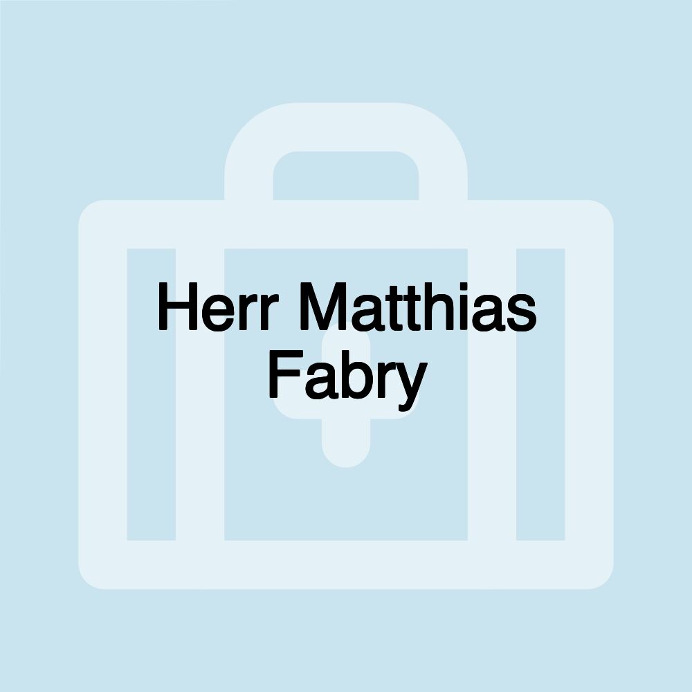 Herr Matthias Fabry